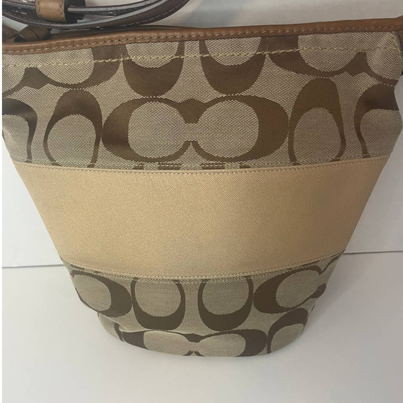 COACH Signature Rugby Duffle Bucket Bag 13362 - Picture 2 of 10